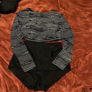 Two piece long sleeved swimsuit